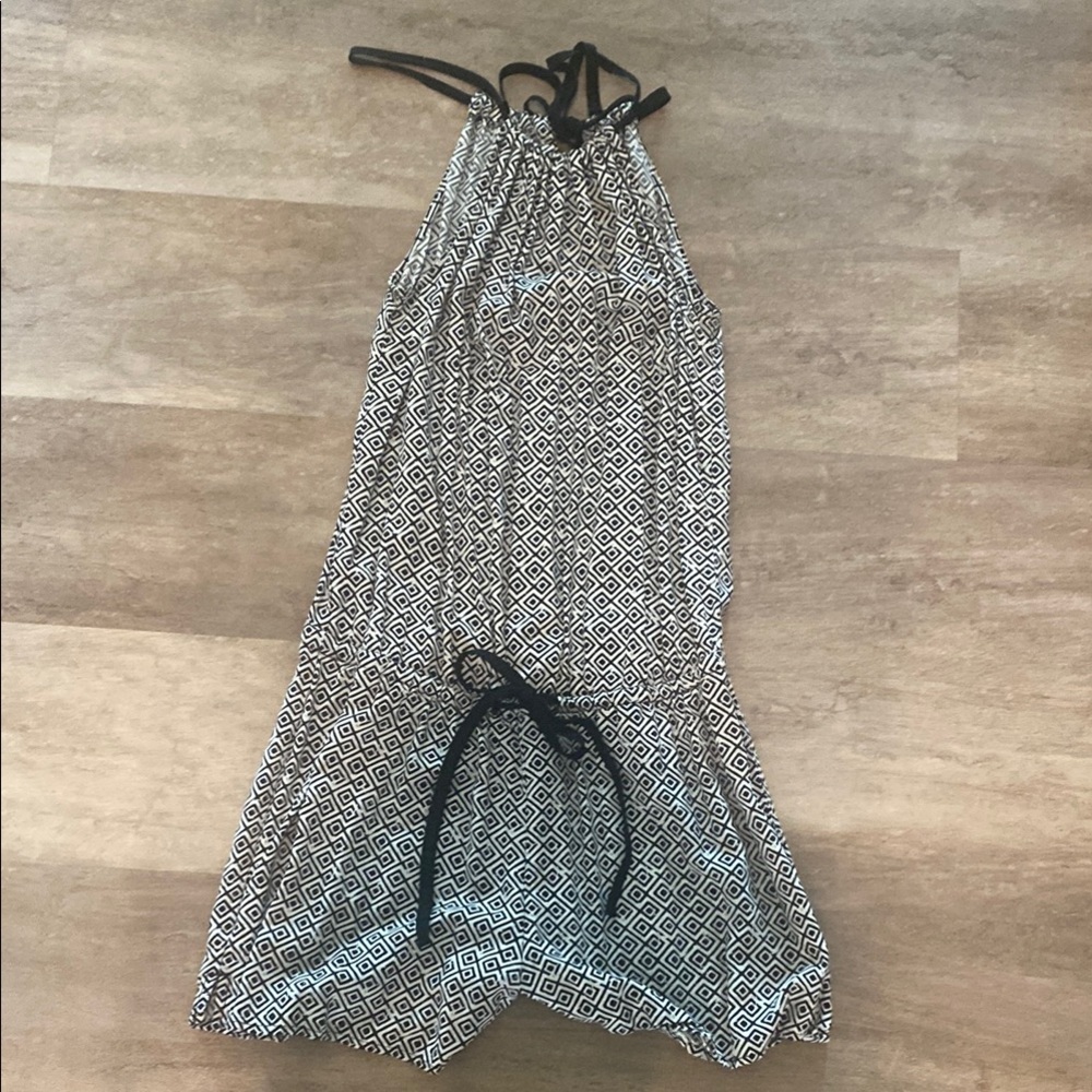Black and White Geometric Romper